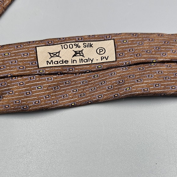 Dunhill London Geometric 100% Silk Men's Tie Brand New With Tags - Picture 6 of 7